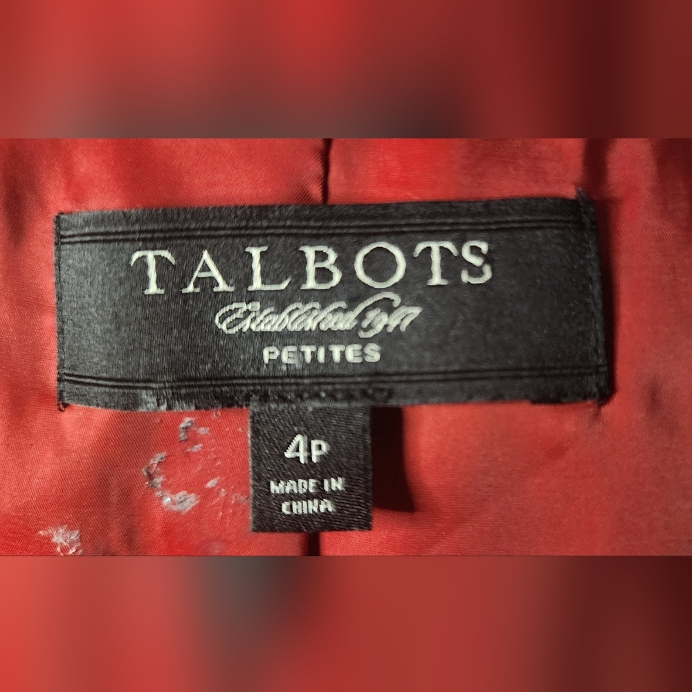 Talbots Red Ruffled Blazer - Picture 7 of 7